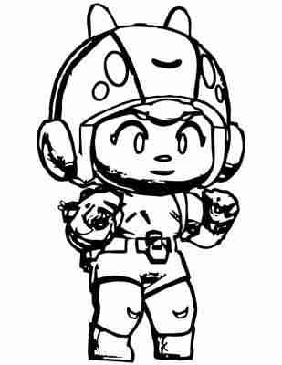 Bea Brawl Stars para colorear